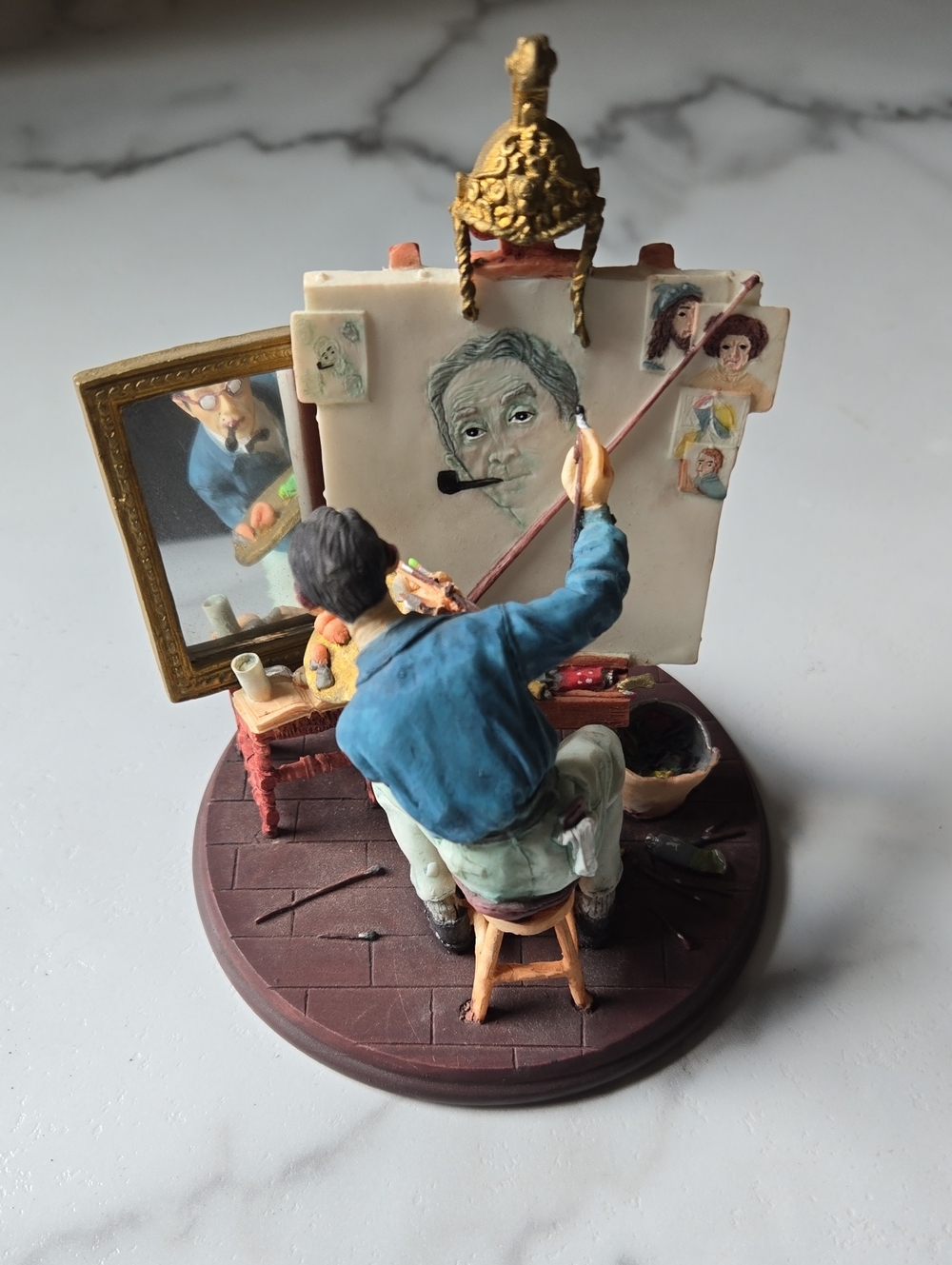 NORMAN ROCKWELL 1960 Inspired Triple SELF-PORTRAIT SATURDAY EVENING POST COVER